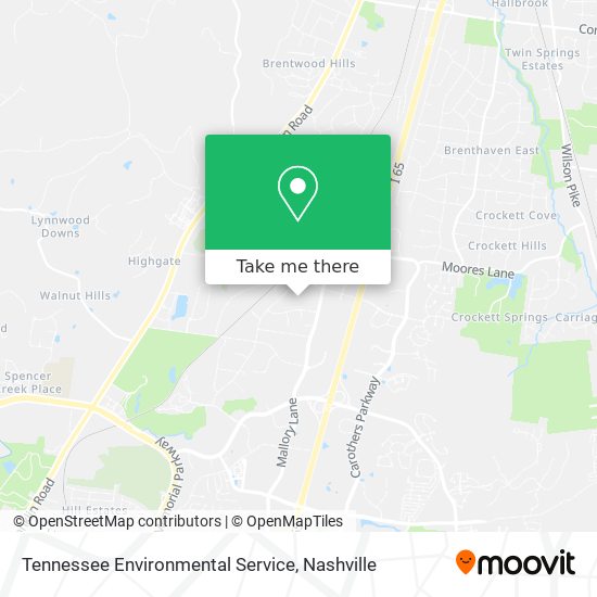 Tennessee Environmental Service map