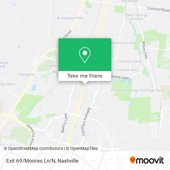 Mapa de Exit 69/Moores Ln/N