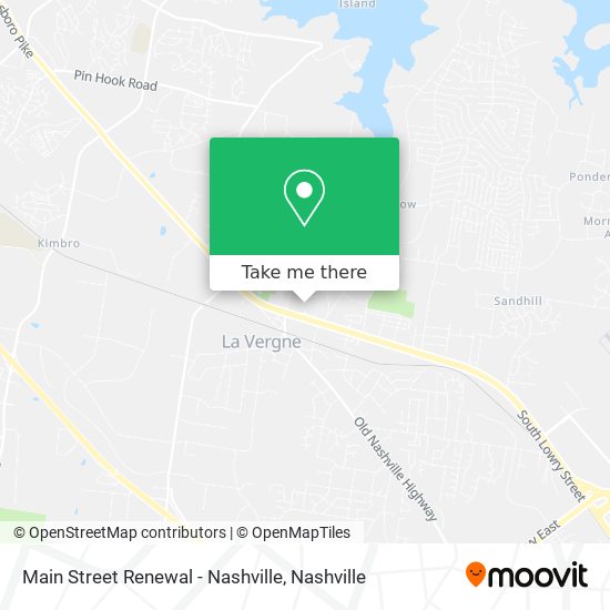 Main Street Renewal - Nashville map