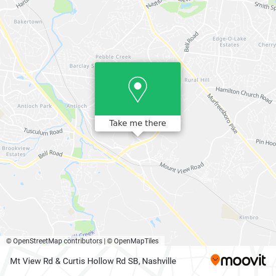 Mt View Rd & Curtis Hollow Rd SB map