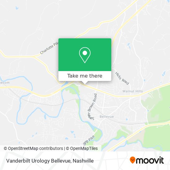 Vanderbilt Urology Bellevue map