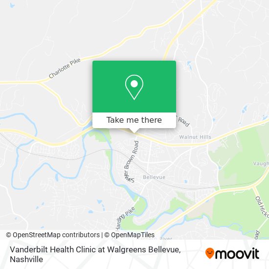 Vanderbilt Health Clinic at Walgreens Bellevue map