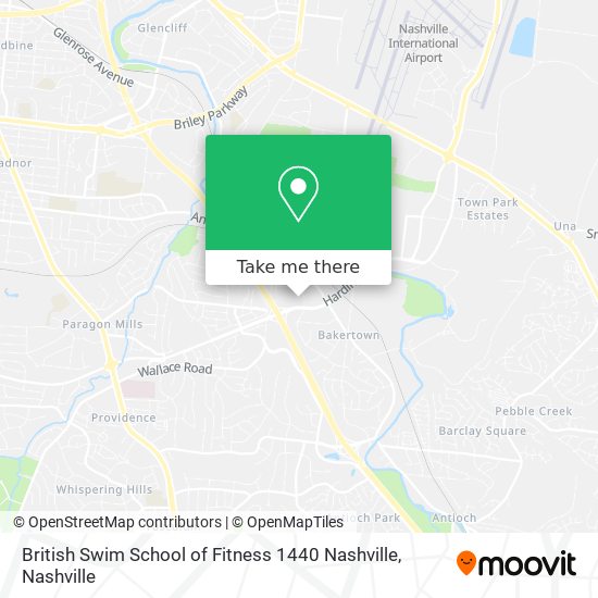 Mapa de British Swim School of Fitness 1440 Nashville