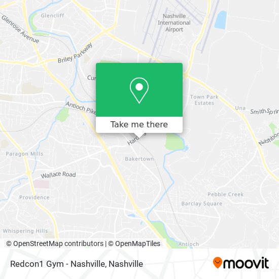 Redcon1 Gym - Nashville map
