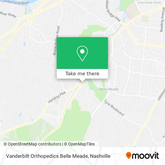 Vanderbilt Orthopedics Belle Meade map