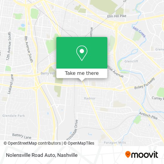 Nolensville Road Auto map