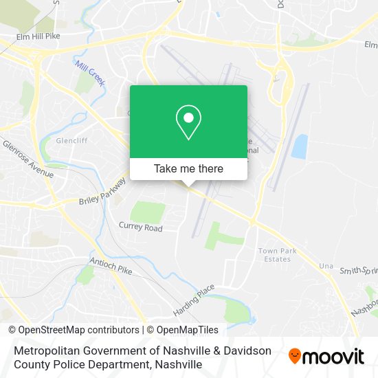 Mapa de Metropolitan Government of Nashville & Davidson County Police Department