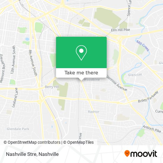 Mapa de Nashville Stre