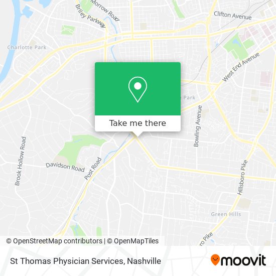 Mapa de St Thomas Physician Services
