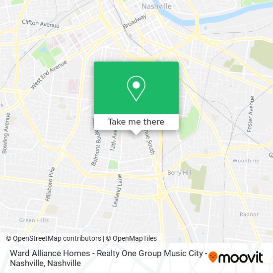 Ward Alliance Homes - Realty One Group Music City - Nashville map