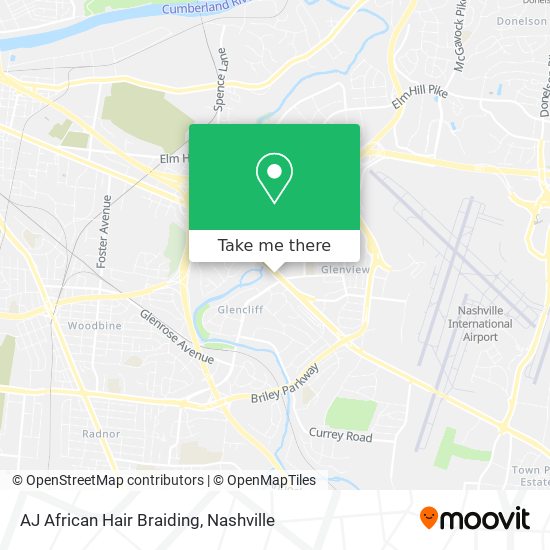 AJ African Hair Braiding map