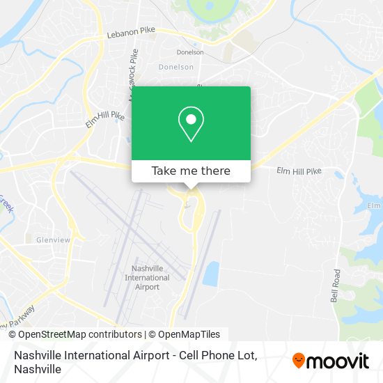 Nashville International Airport - Cell Phone Lot map