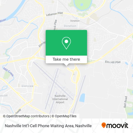 Mapa de Nashville Int'l-Cell Phone Waiting Area