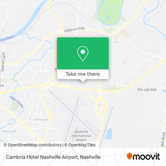 Cambria Hotel Nashville Airport map