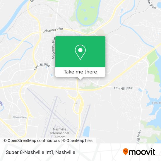 Mapa de Super 8-Nashville Int'l