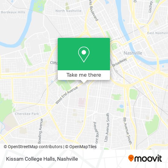 Mapa de Kissam College Halls