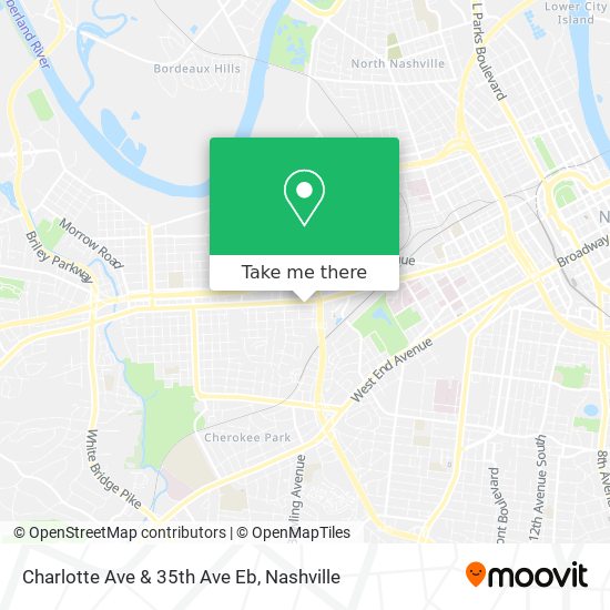 Charlotte Ave & 35th Ave Eb map