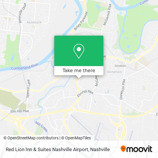 Red Lion Inn & Suites Nashville Airport map