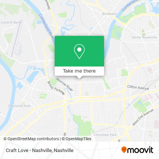 Craft Love - Nashville map