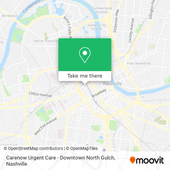 Carenow Urgent Care - Downtown North Gulch map