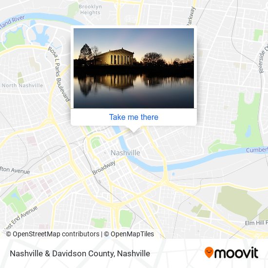 Nashville & Davidson County map