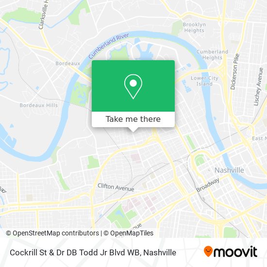Cockrill St & Dr DB Todd Jr Blvd WB map