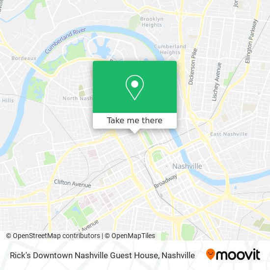 Mapa de Rick's Downtown Nashville Guest House