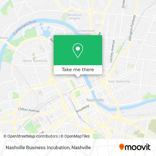 Mapa de Nashville Business Incubation