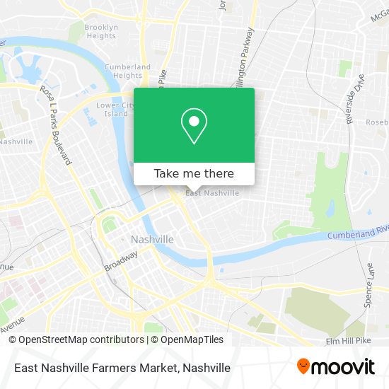 Mapa de East Nashville Farmers Market