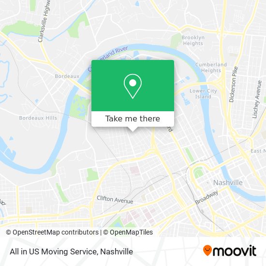 All in US Moving Service map