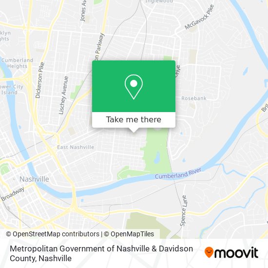 Metropolitan Government of Nashville & Davidson County map