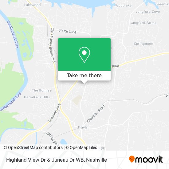 Highland View Dr & Juneau Dr WB map