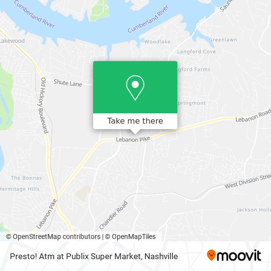 Mapa de Presto! Atm at Publix Super Market