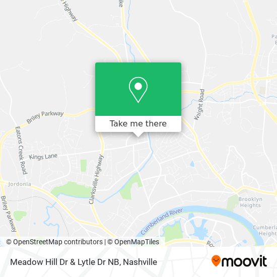 Meadow Hill Dr & Lytle Dr NB map