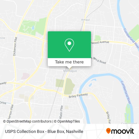 Mapa de USPS Collection Box - Blue Box