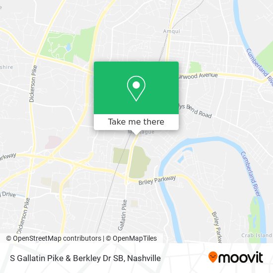S Gallatin Pike & Berkley Dr SB map