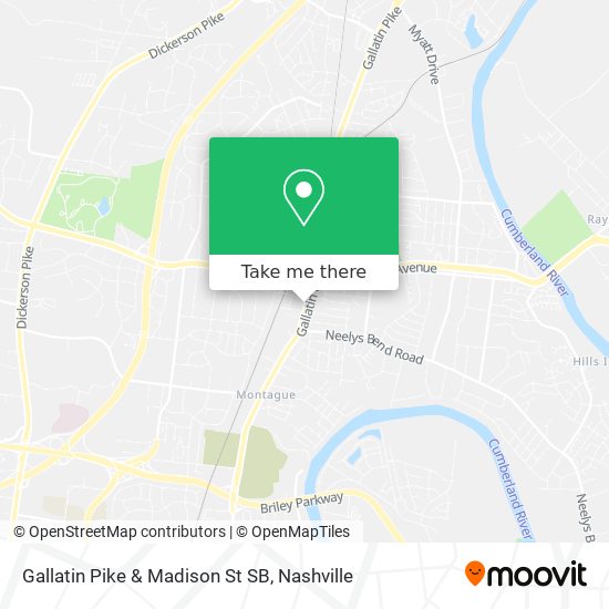 Gallatin Pike & Madison St SB map