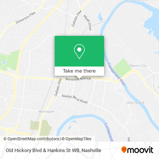 Old Hickory Blvd & Hankins St WB map