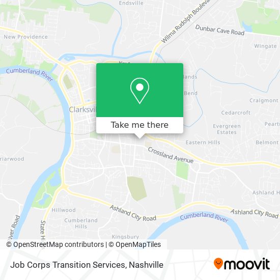 Job Corps Transition Services map