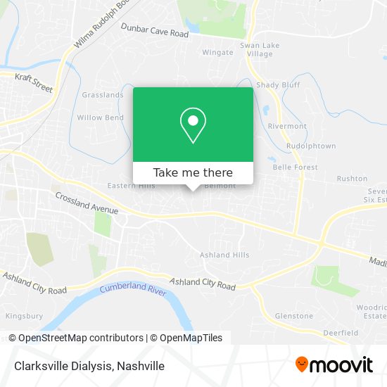 Clarksville Dialysis map