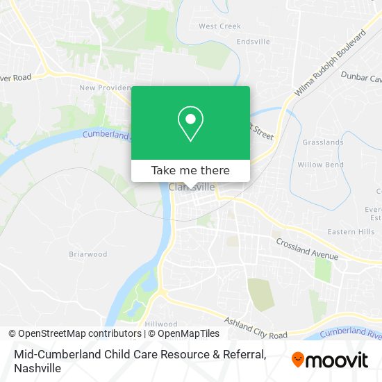 Mapa de Mid-Cumberland Child Care Resource & Referral