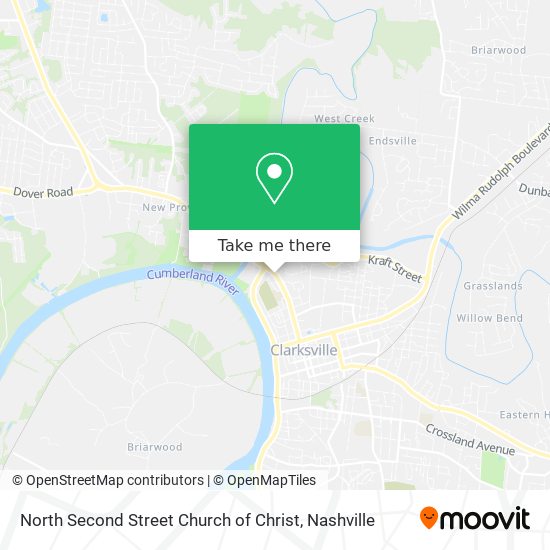 North Second Street Church of Christ map
