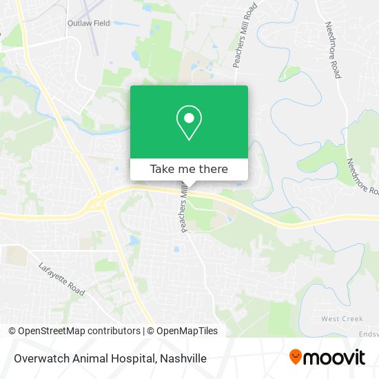 How to get to Overwatch Animal Hospital in Clarksville by Bus?