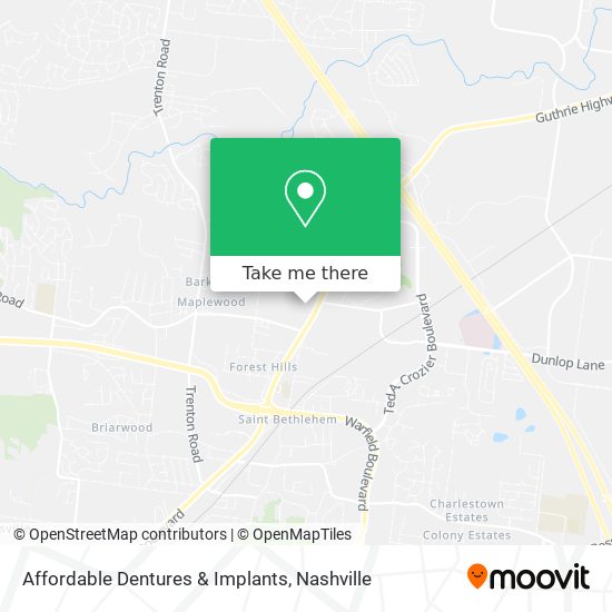 Affordable Dentures & Implants map