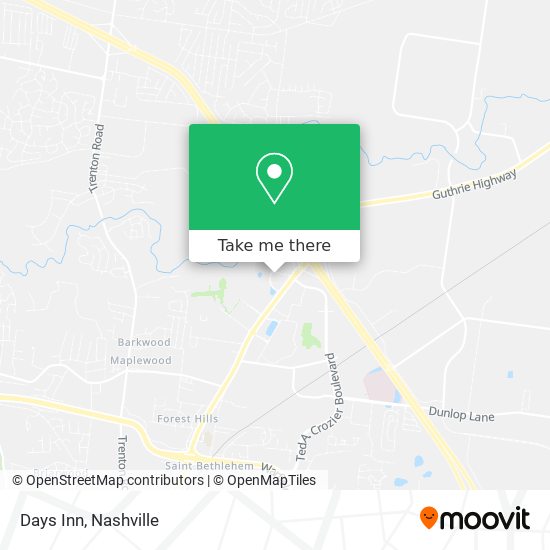 Days Inn map