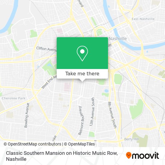 Classic Southern Mansion on Historic Music Row map