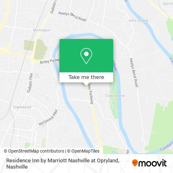Residence Inn by Marriott Nashville at Opryland map