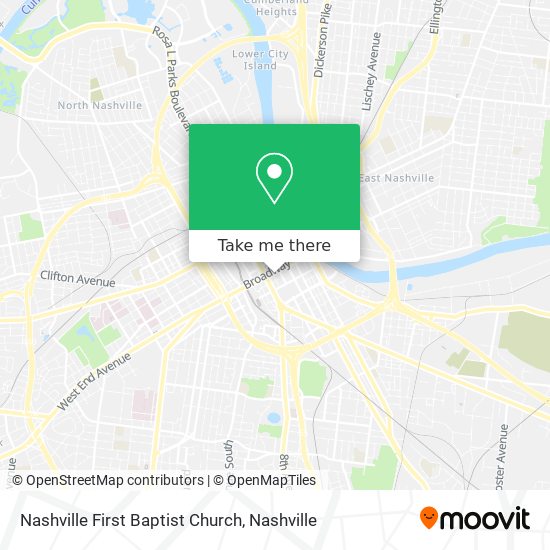 Nashville First Baptist Church map