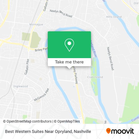 Mapa de Best Western Suites Near Opryland
