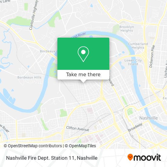 Nashville Fire Dept. Station 11 map